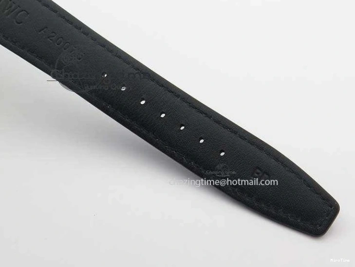 MIROTIME 0122 Reliable Portuguese IW371447 ZF 1:1 Best Edition SS Black Dial On Black Leather Strap A79350 V 7274